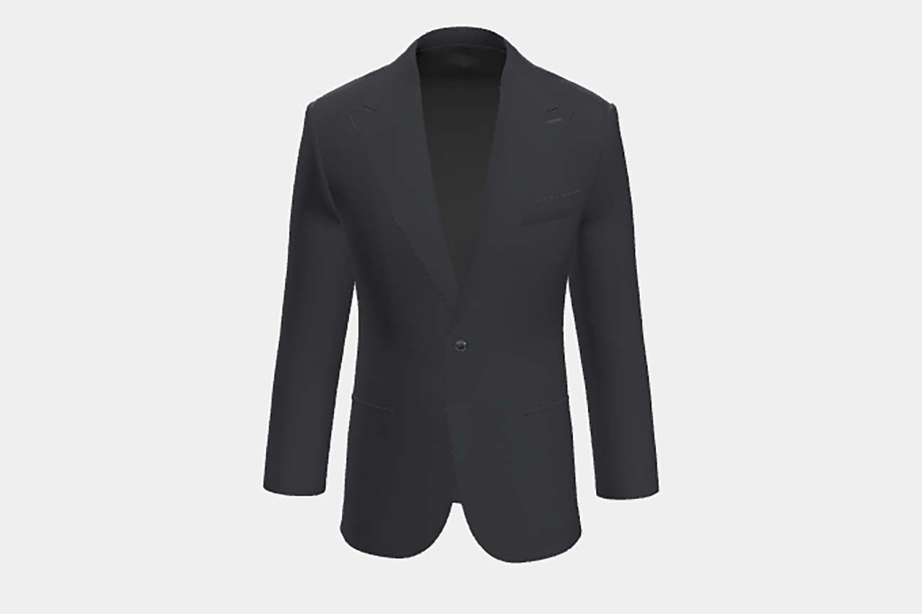 Veste tailleur en laine bleu Canonico années 120