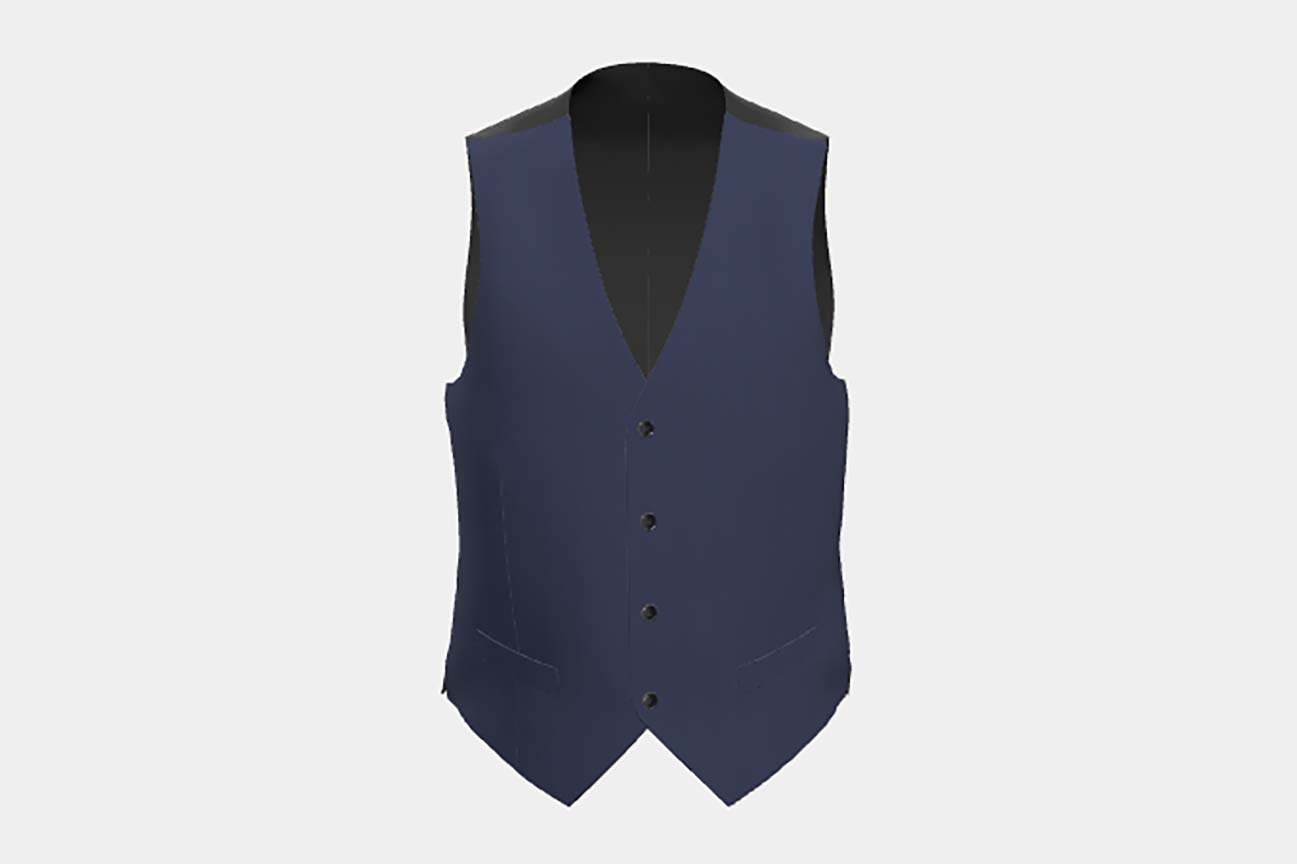 Gilet tailleur en laine noire des années 120 Canonico