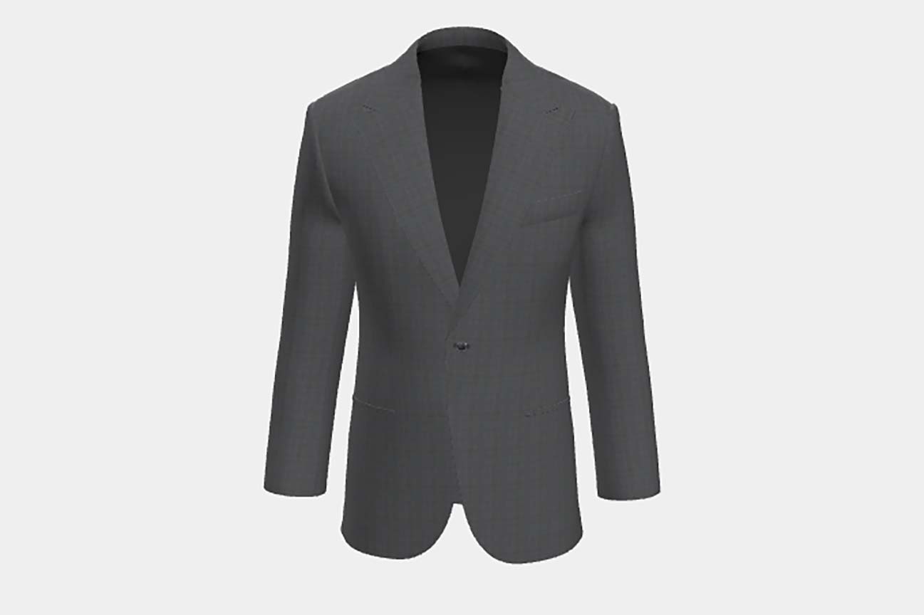 Veste tailleur en laine grise 110s Canonico