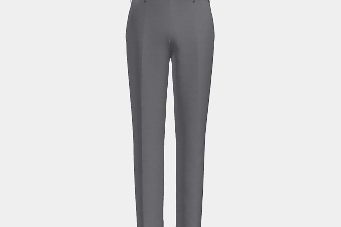 Pantalon tailleur en laine gris années 150 Loro Piana