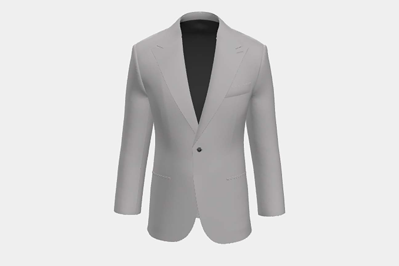 Veste tailleur en laine grise 110s Canonico