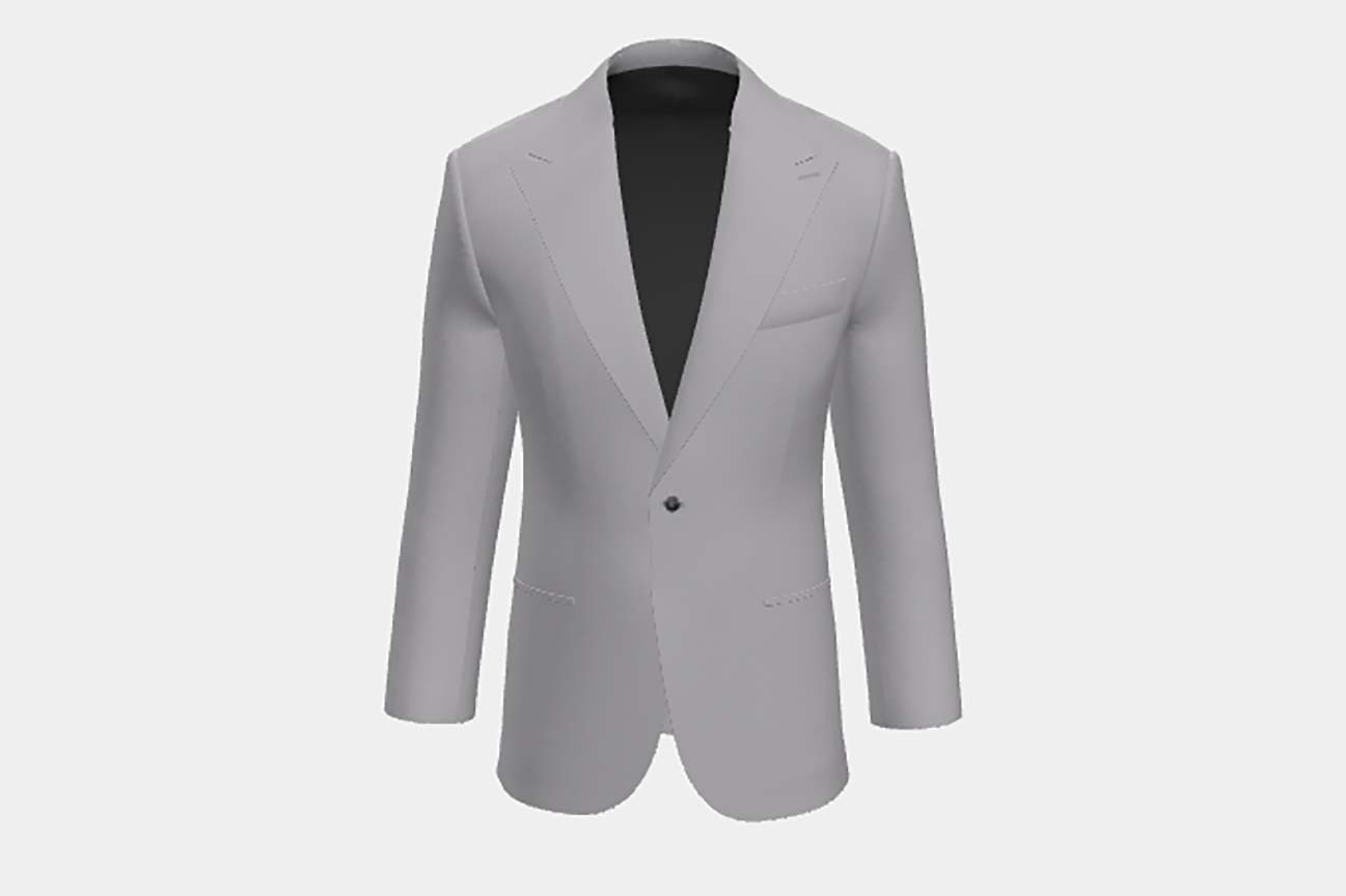 Veste tailleur en laine grise 110s Canonico