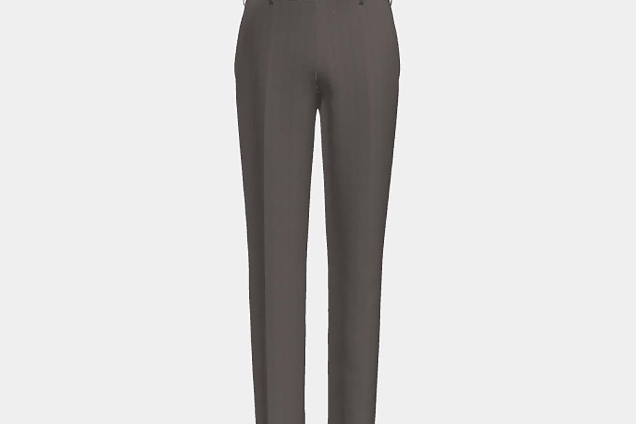 Pantalon tailleur en laine et soie beige années 150 Caccioppoli