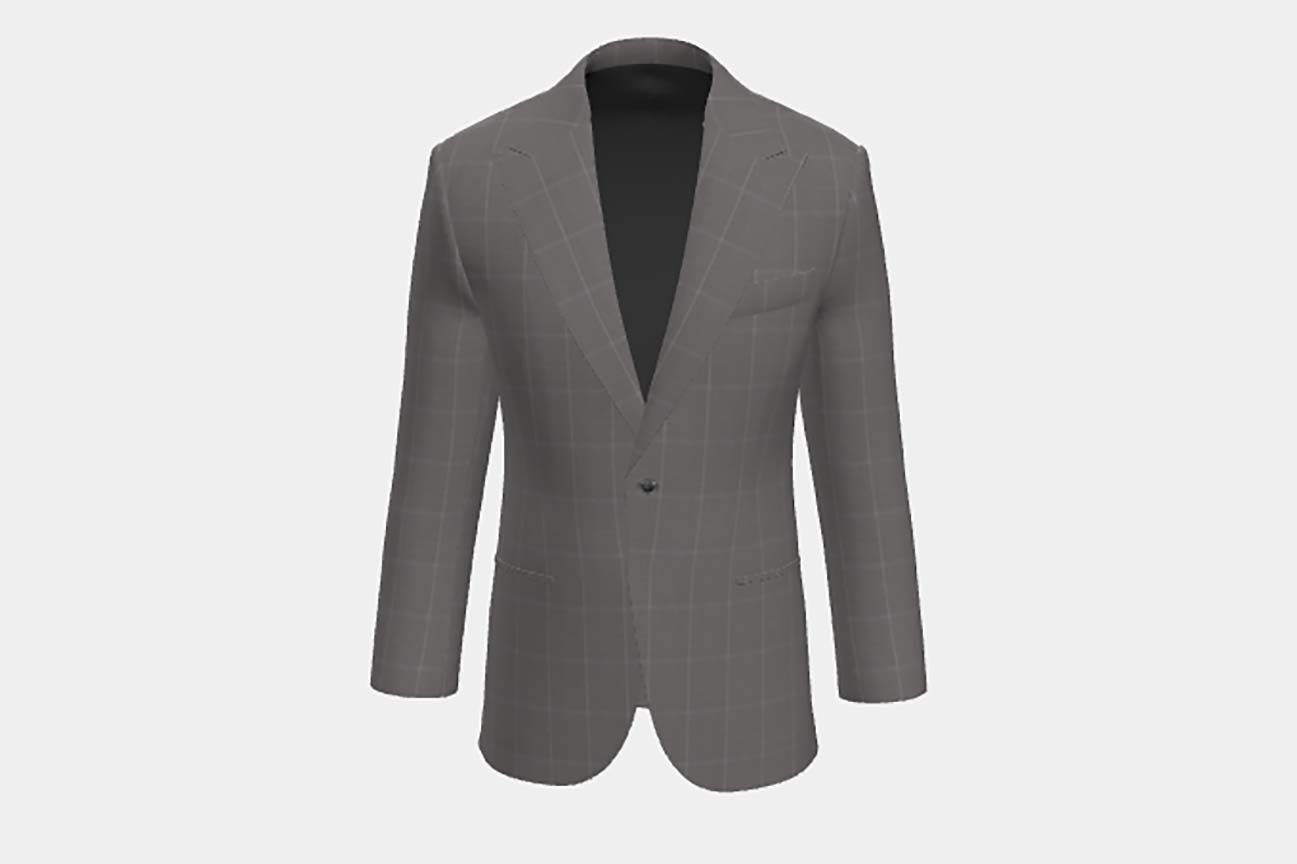Veste tailleur en laine grise 110s Canonico
