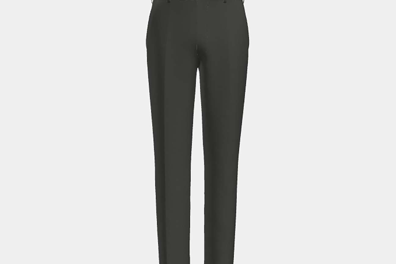 Pantalon en laine vert solaro années 130 sur mesure Caccioppoli