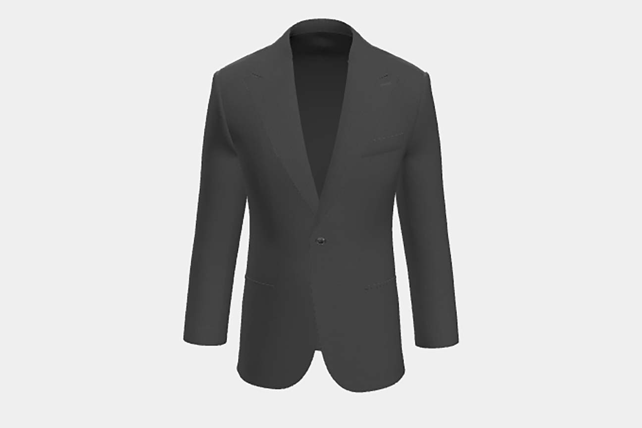 Veste tailleur en laine grise 110s Canonico