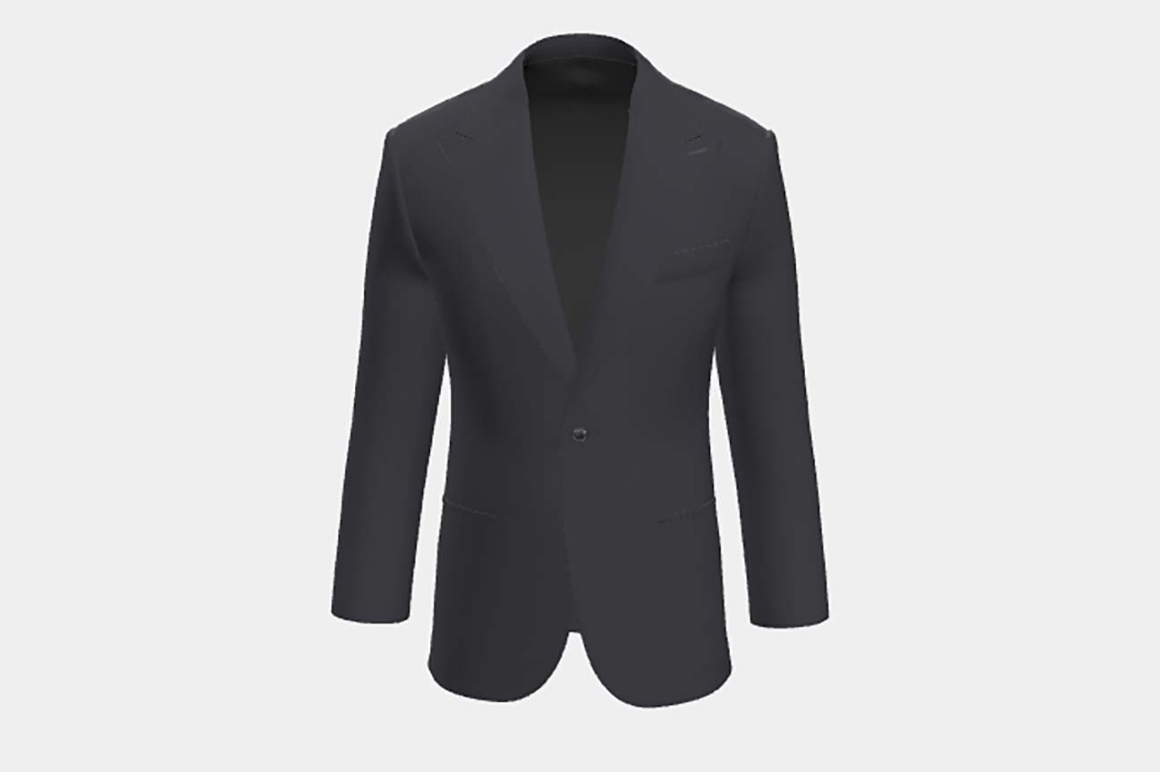Veste tailleur en laine et soie années 150 bleu Caccioppoli
