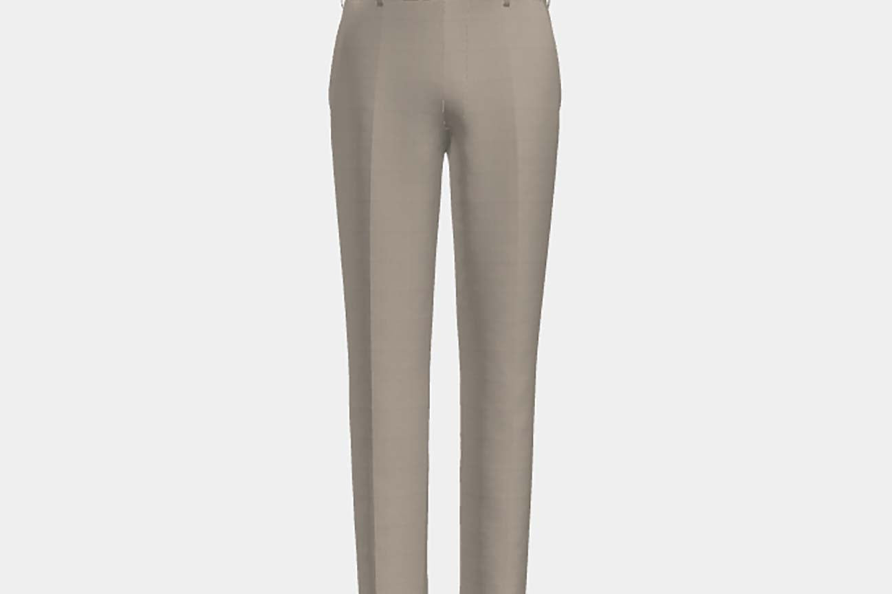 Pantalon tailleur en laine beige solaro années 130 Caccioppoli
