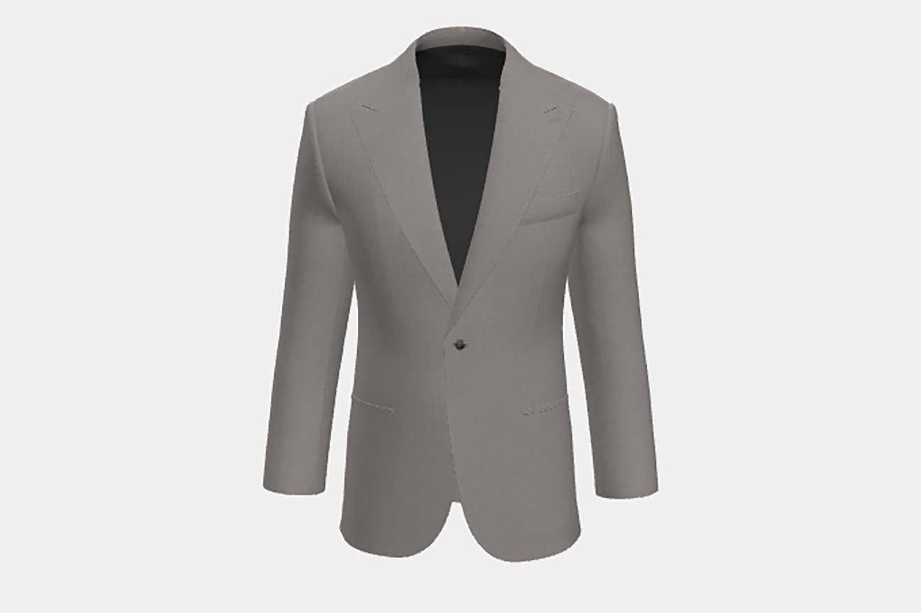 Veste tailleur en laine beige 110s Canonico