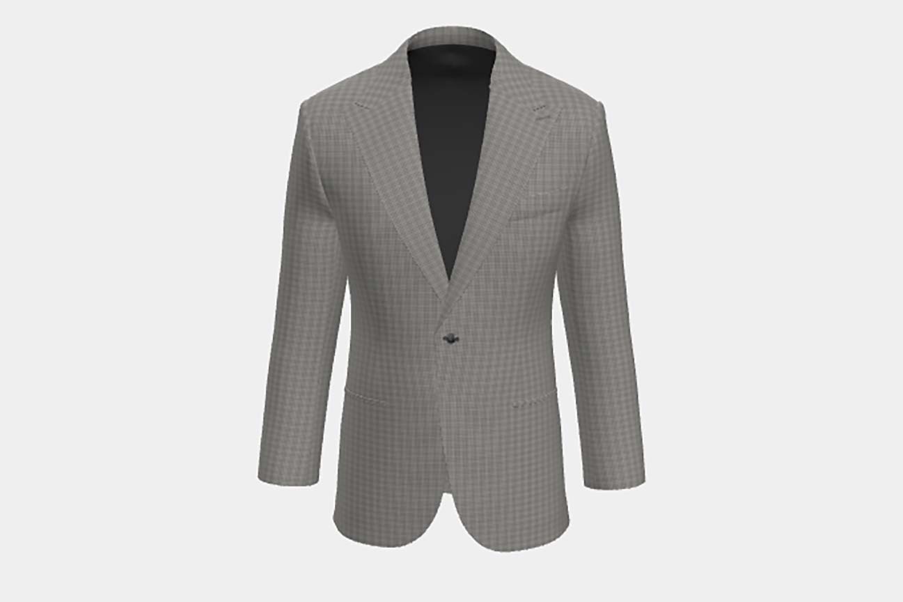 Veste tailleur en laine noire 110s Canonico