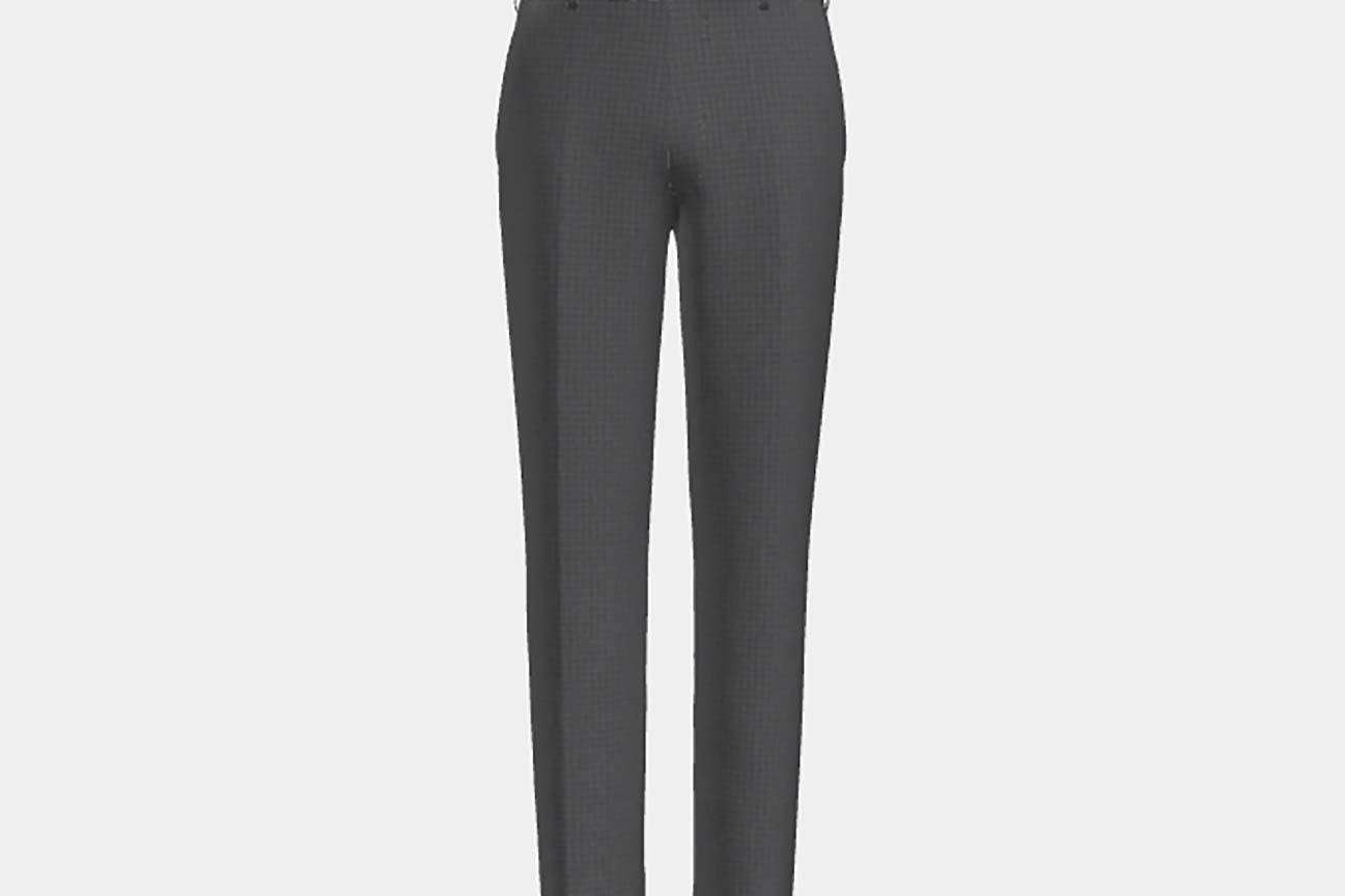 Pantalon tailleur en laine gris 110's Canonico