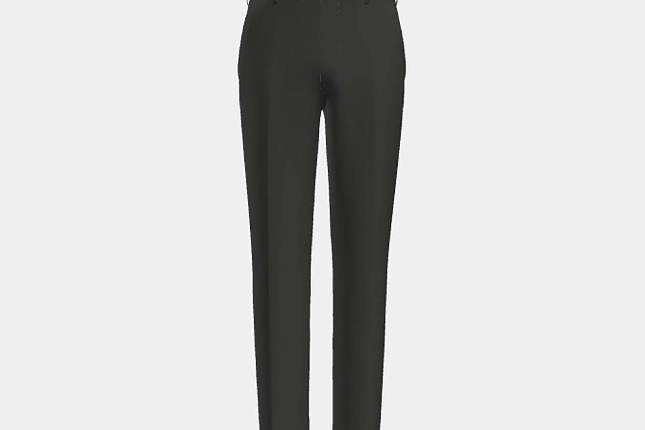 Pantalon tailleur en laine gris années 150 Loro Piana