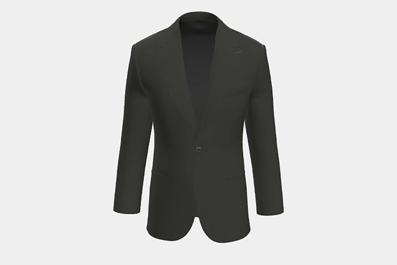 Loro Piana veste tailleur en laine noire années 150