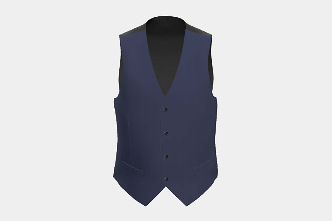 Gilet tailleur en laine noire des années 120 Canonico