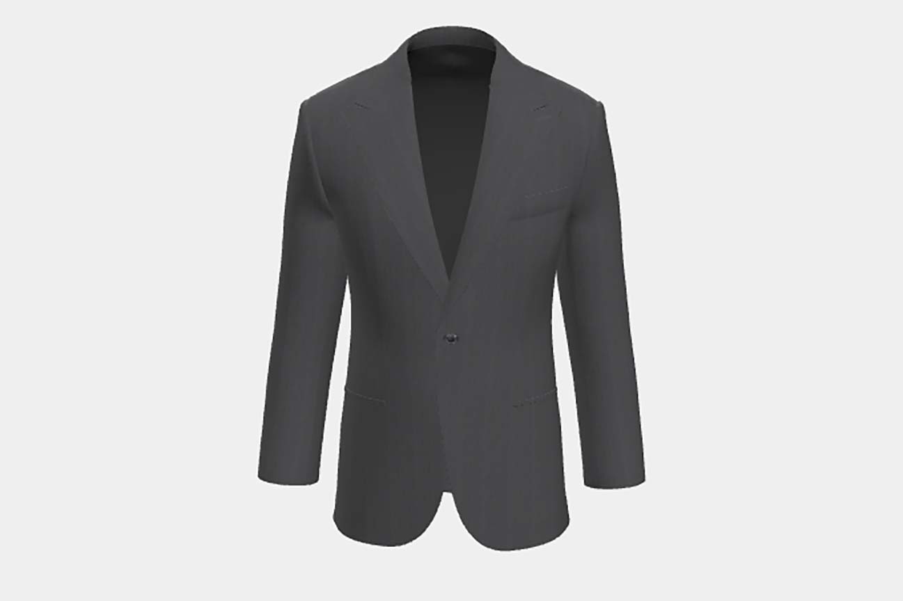 Veste tailleur en laine grise 110s Canonico