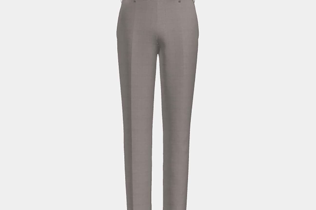 Pantalon tailleur en laine beige années 150 Loro Piana