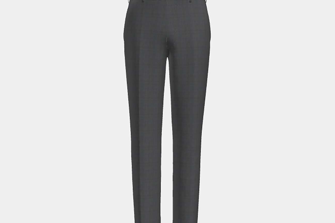 Pantalon tailleur en laine gris 110's Canonico
