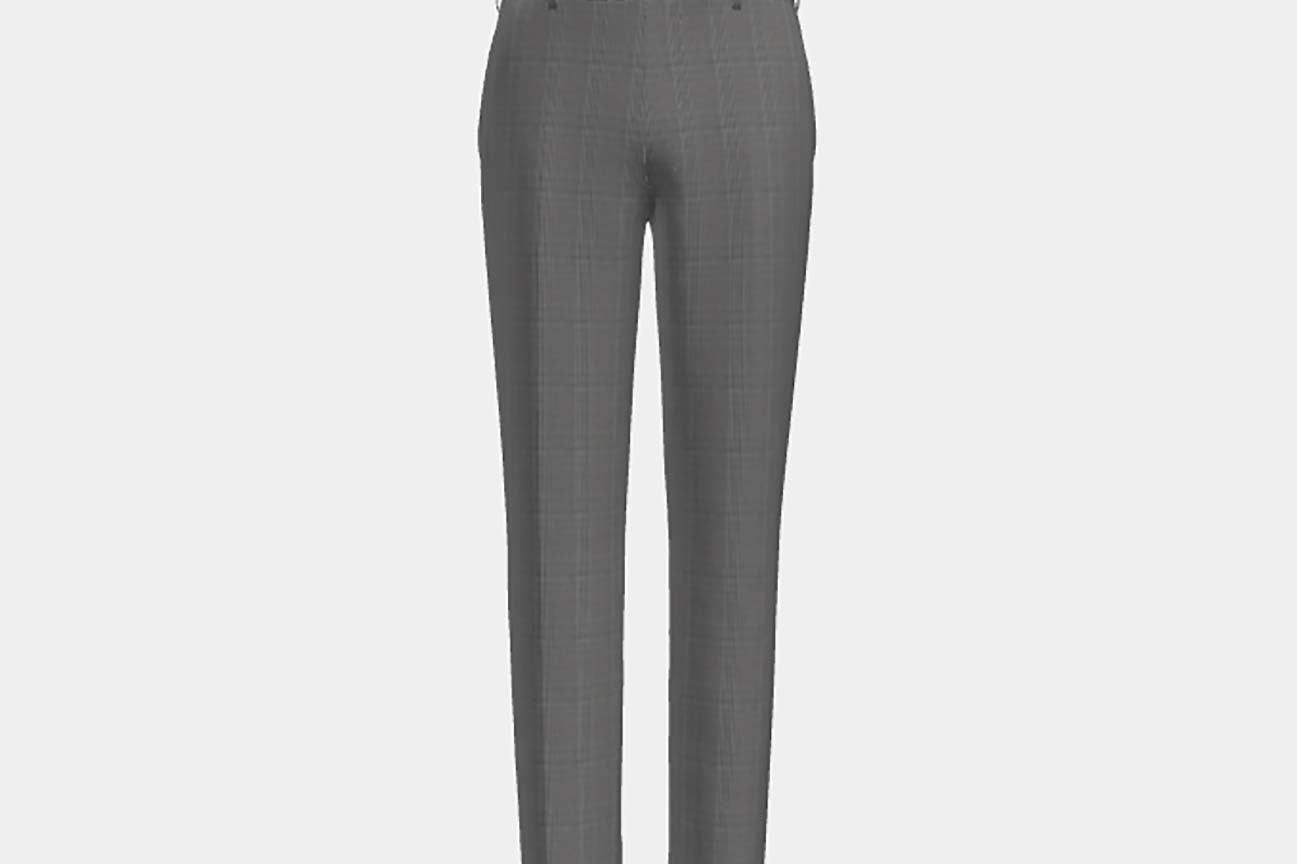 Pantalon tailleur en laine gris 110's Canonico