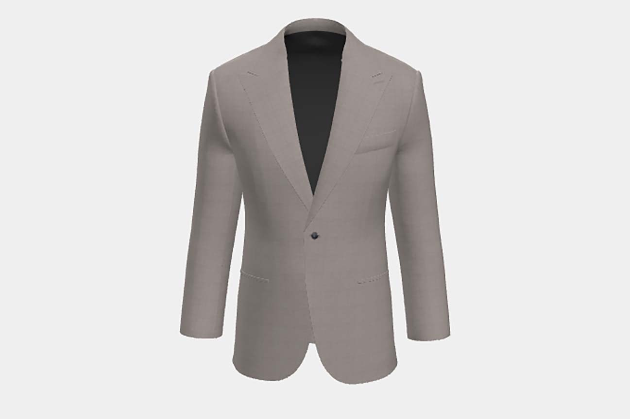 Veste tailleur en laine beige années 150 Loro Piana