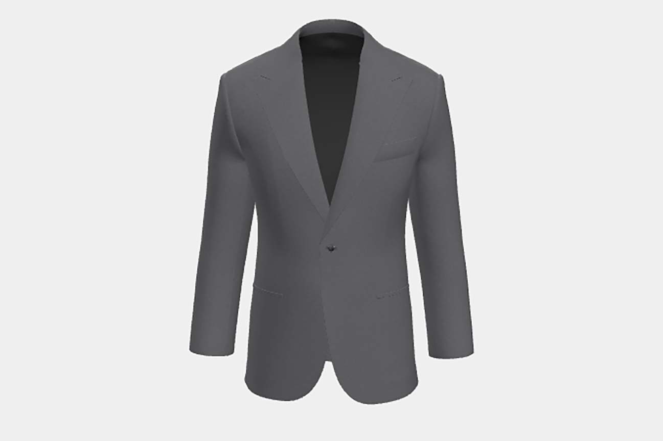 Veste tailleur en laine grise 110s Canonico