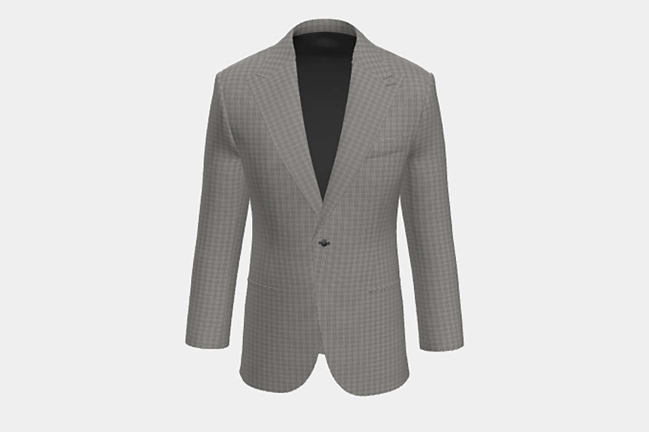Veste tailleur en laine noire 110s Canonico