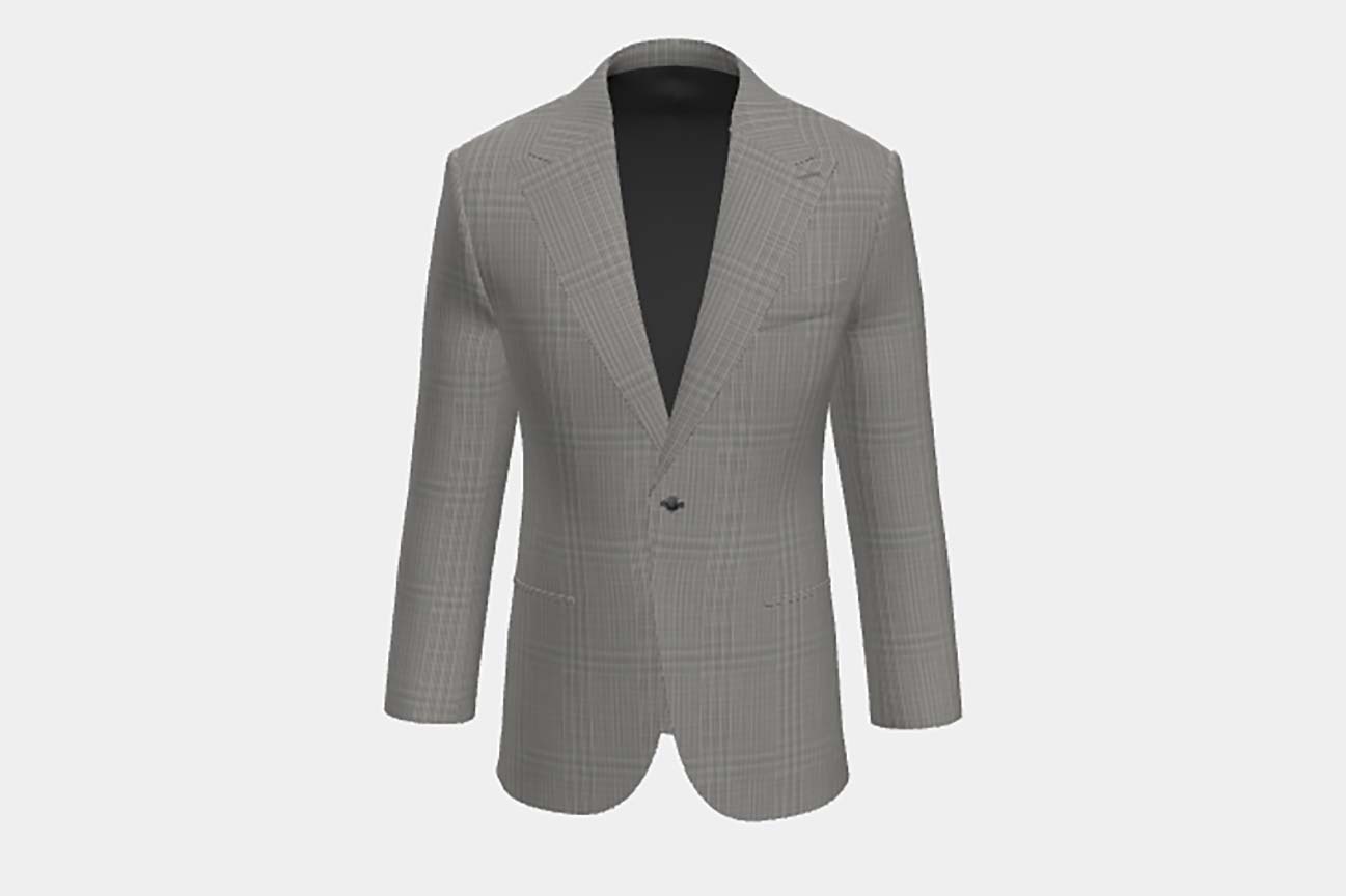 Veste tailleur en laine noire 110s Canonico