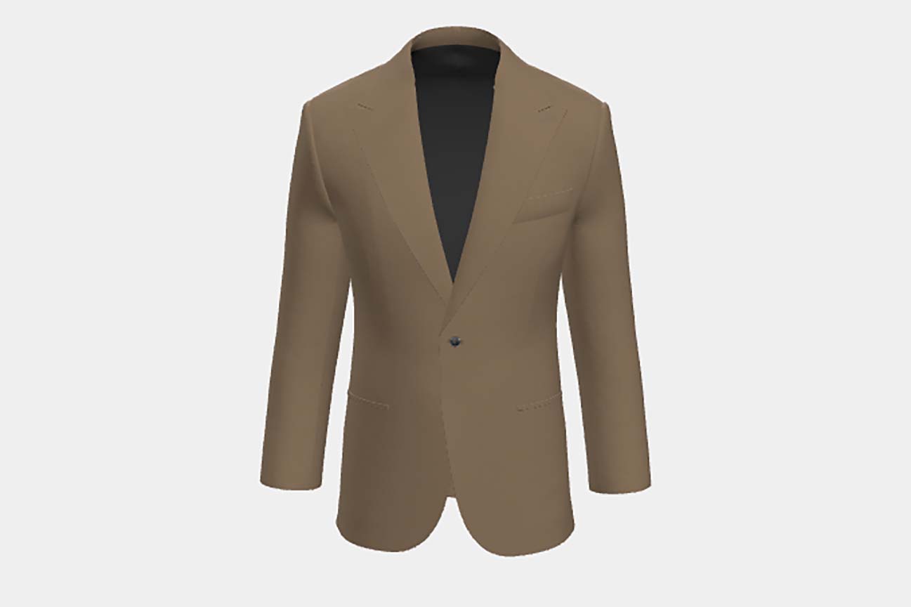 Veste tailleur en laine beige années 130 Caccioppoli