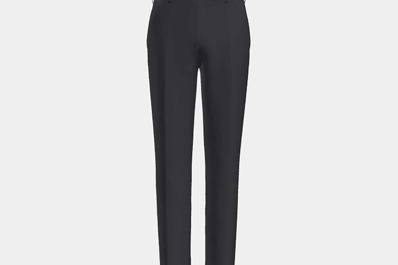Pantalon tailleur en laine 110s bleu Canonico