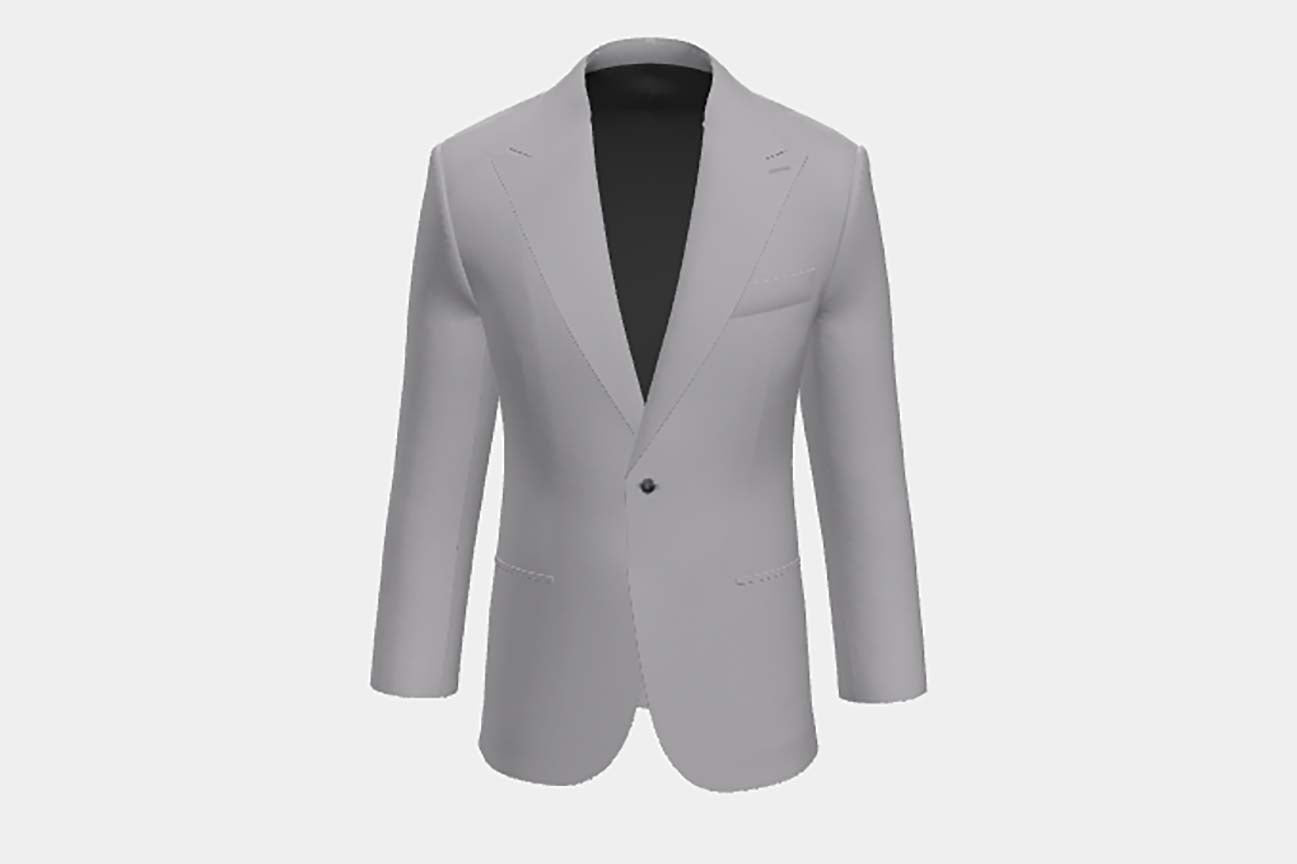 Veste tailleur en laine grise 110s Canonico