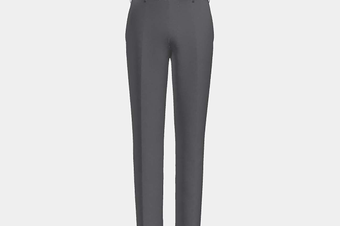 Pantalon tailleur en laine gris 110's Canonico
