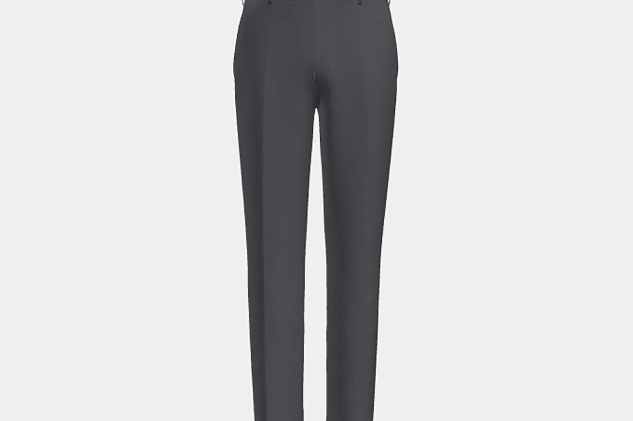 Pantalon en laine gris années 130 sur mesure Caccioppoli