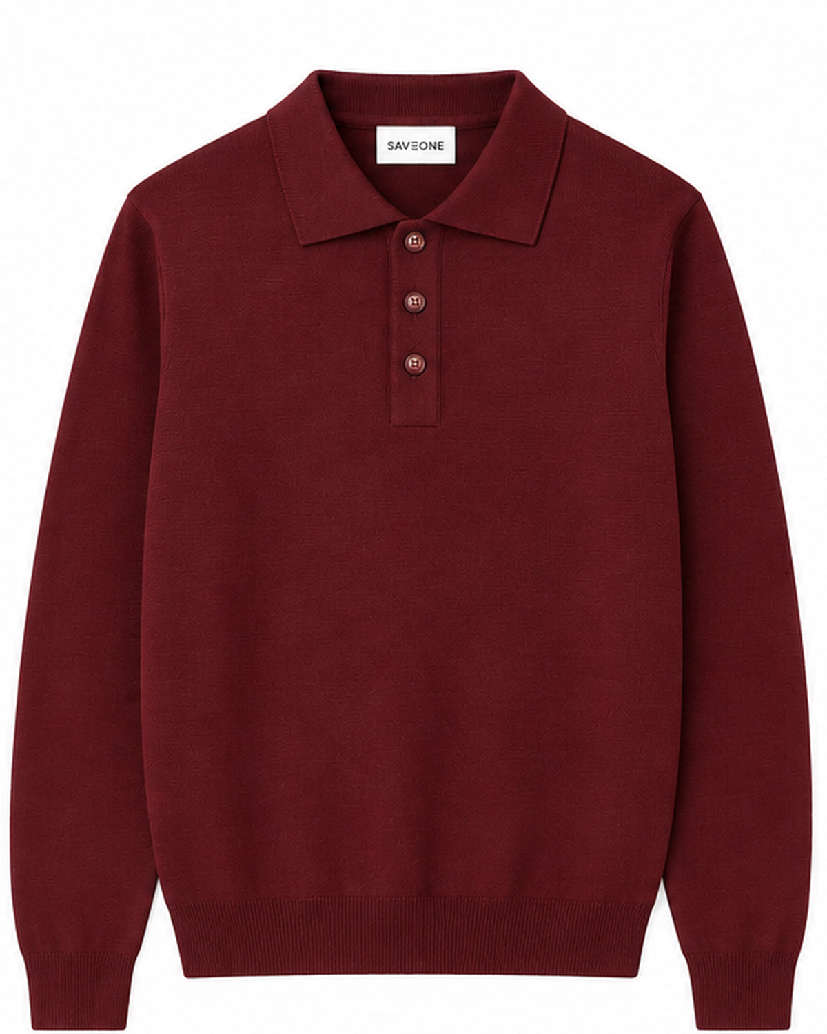 Polo Rovigo in lana Tollegno bordeaux