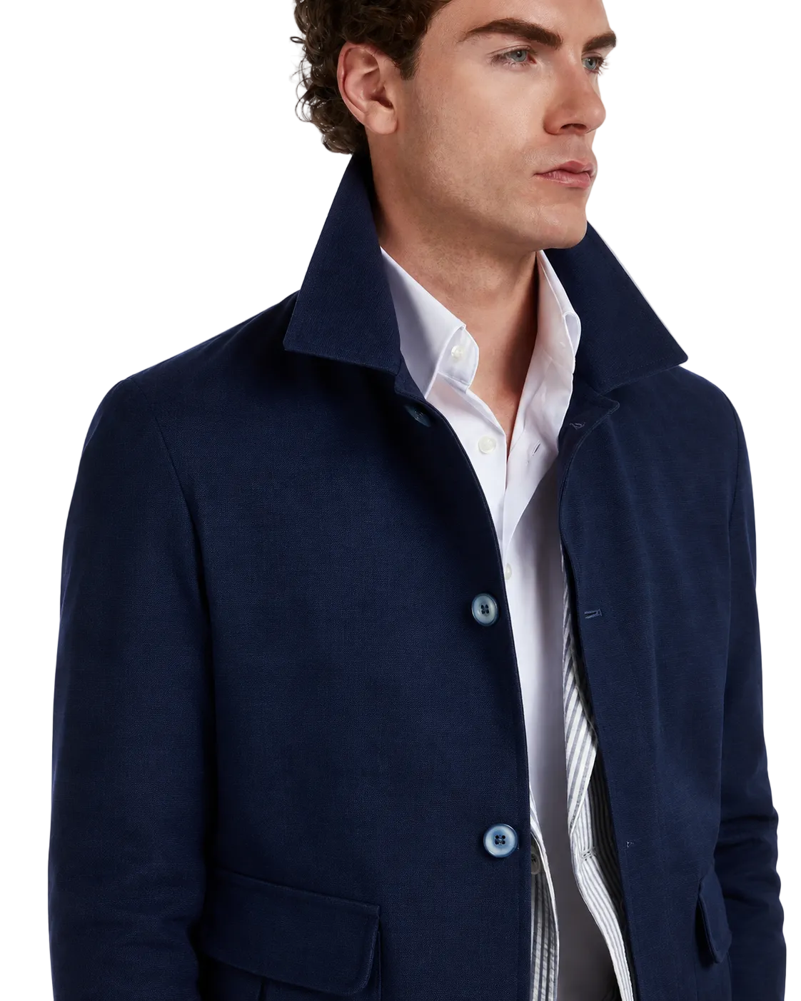 Blue cotton bomber jacket