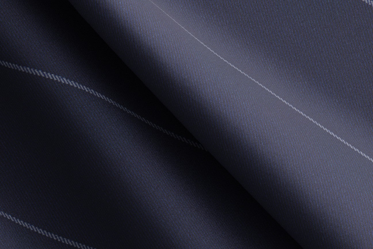 Veste tailleur en laine et soie années 150 bleu Caccioppoli