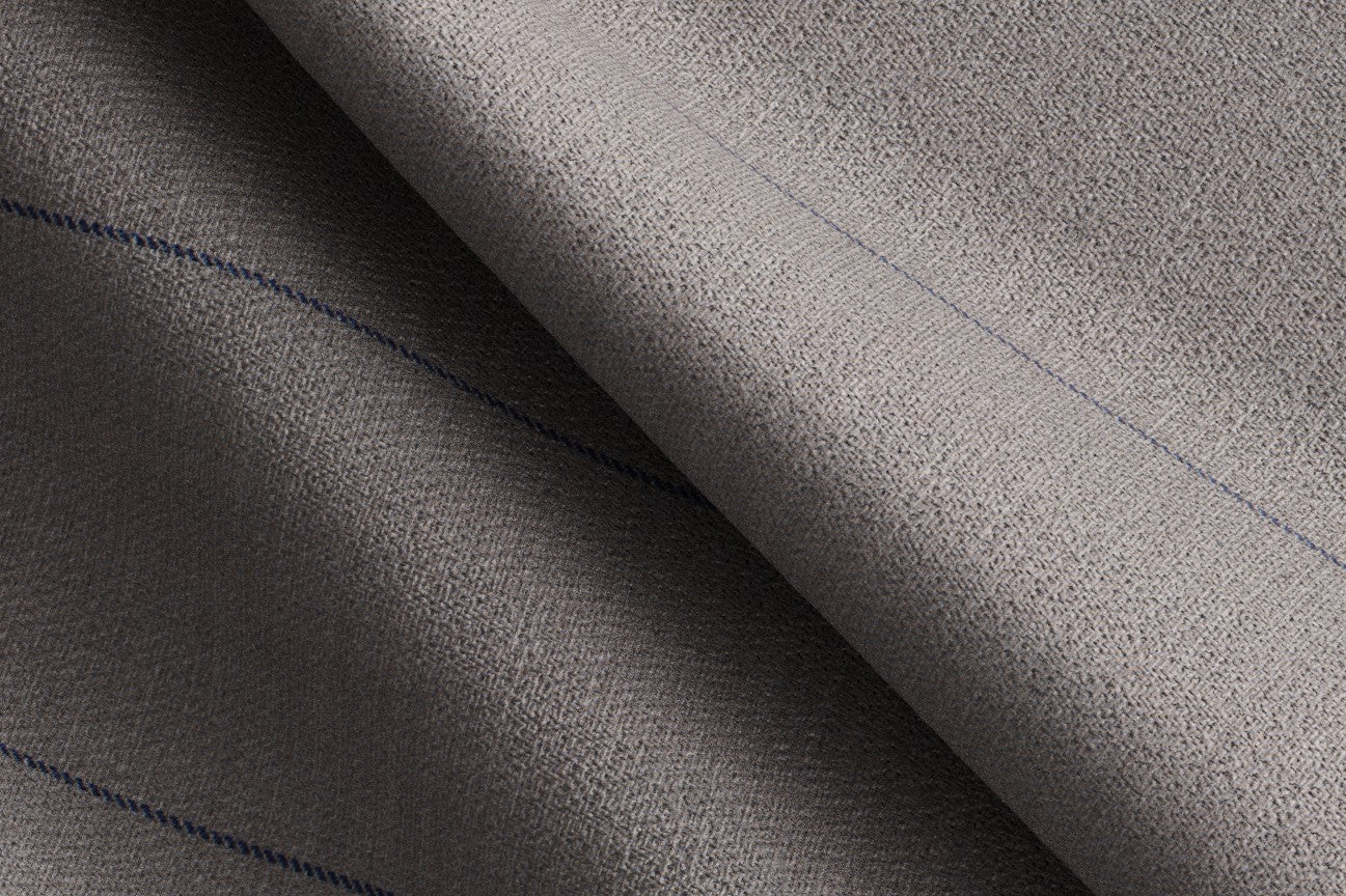 Veste tailleur en laine beige à fines rayures années 130 Caccioppoli