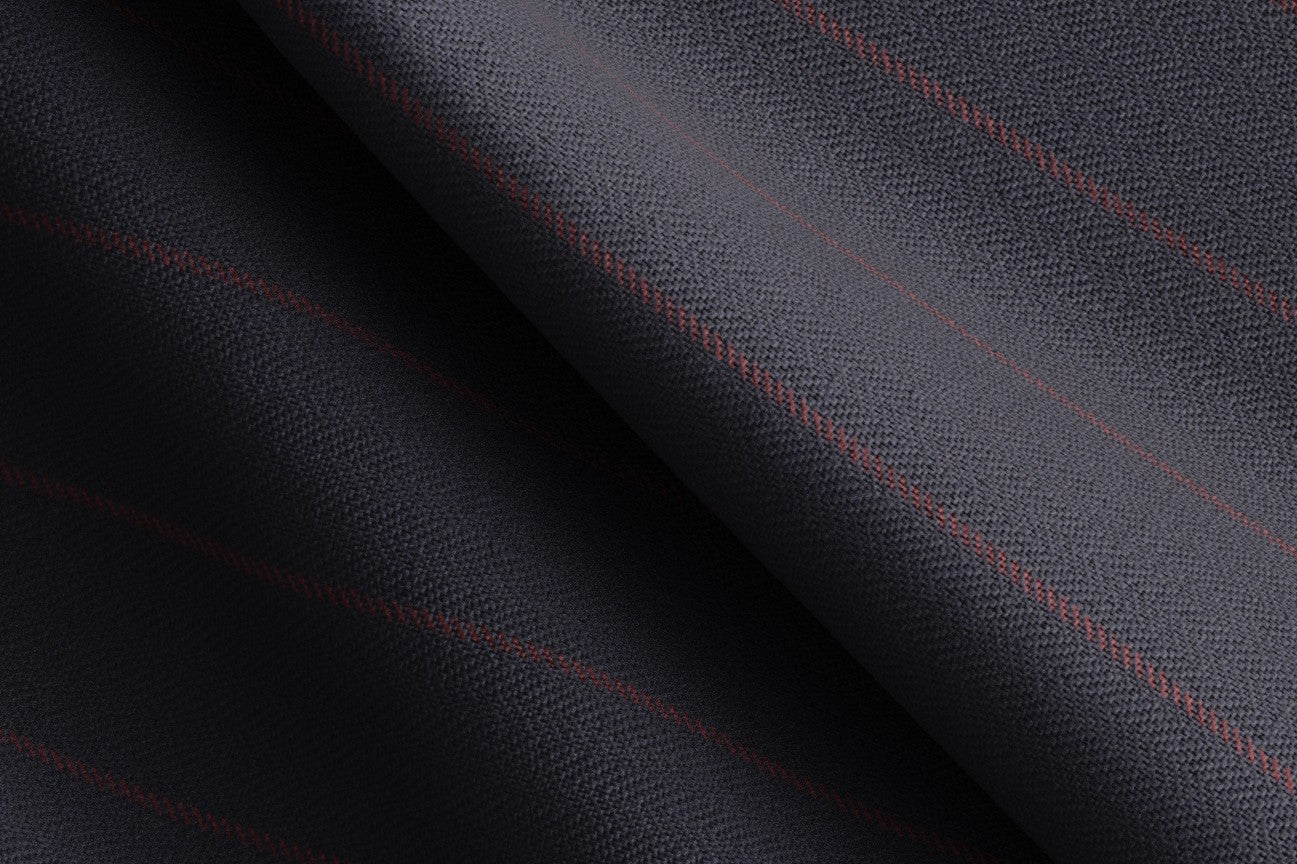 Veste ajustée en laine bleue à fines rayures des années 130 Caccioppoli