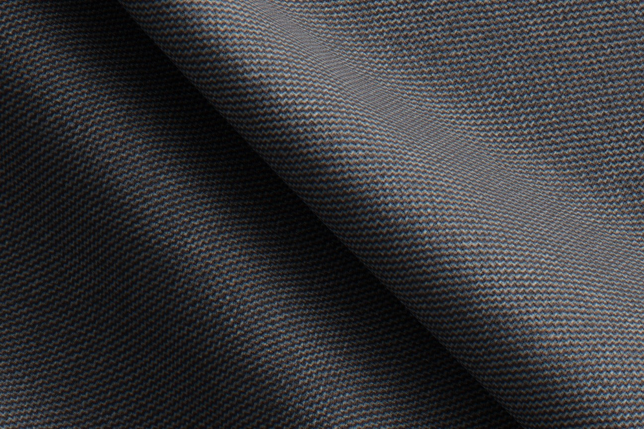 Pantalon sur mesure en laine et soie gris années 150 Caccioppoli