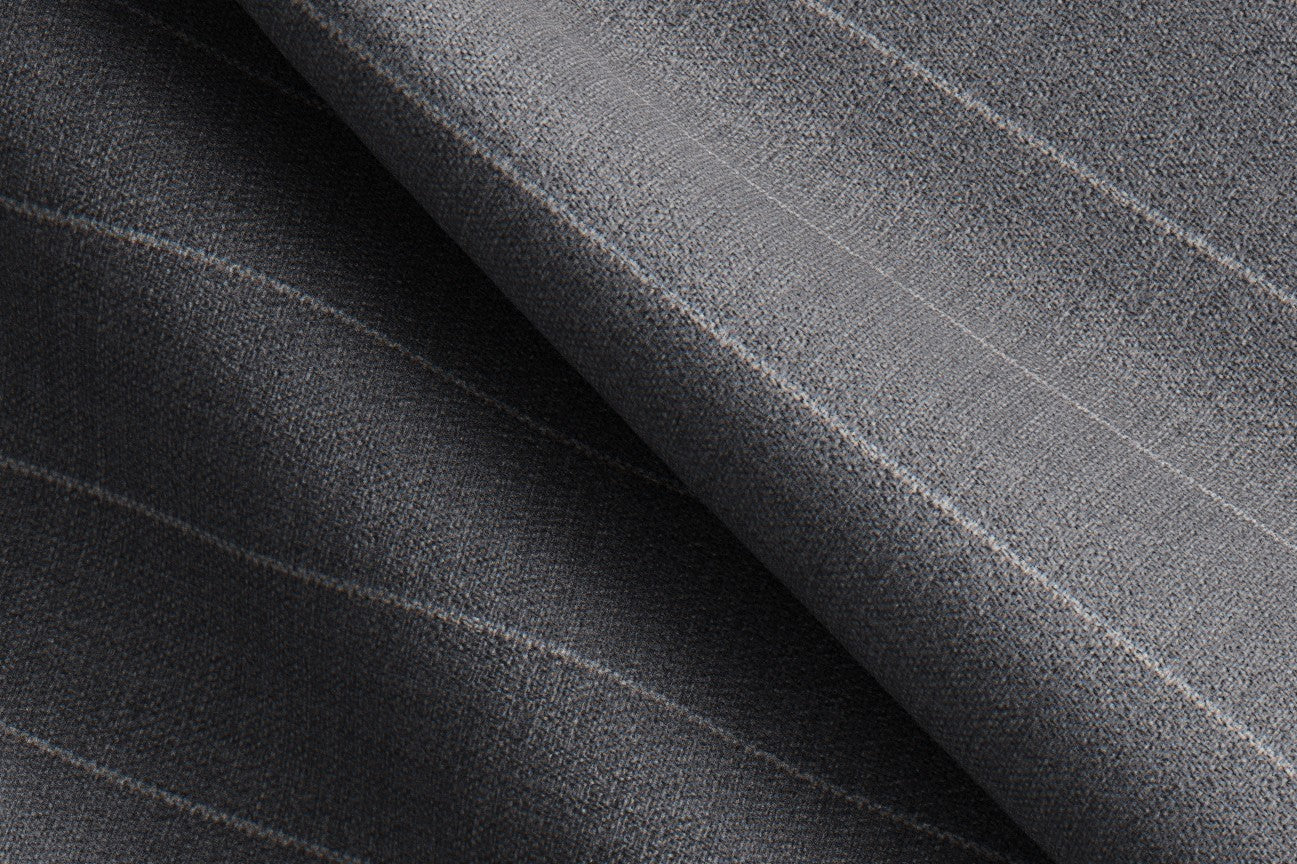 Costume sur mesure en laine gris années 120 Canonico