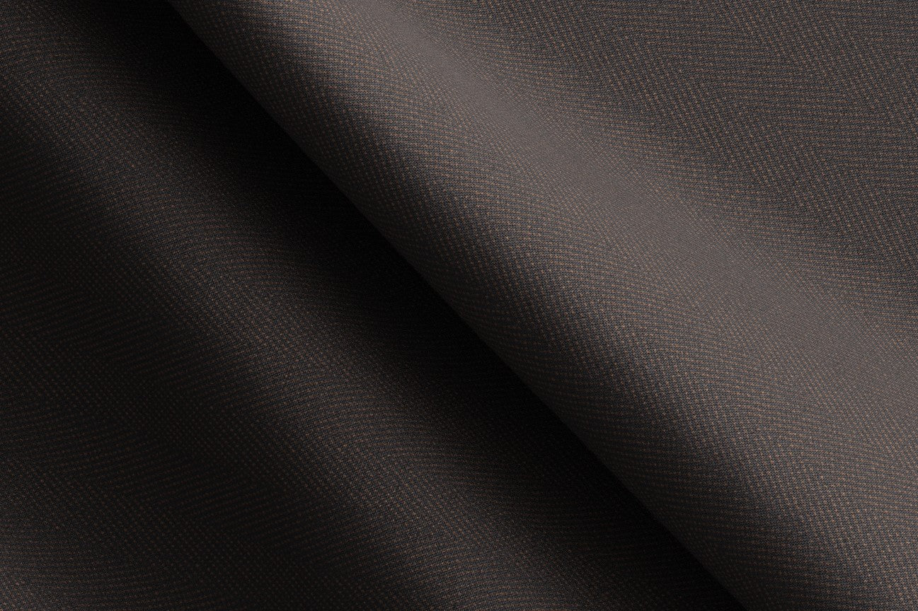 Pantalon tailleur en laine marron solaro années 130 avec bande Caccioppoli