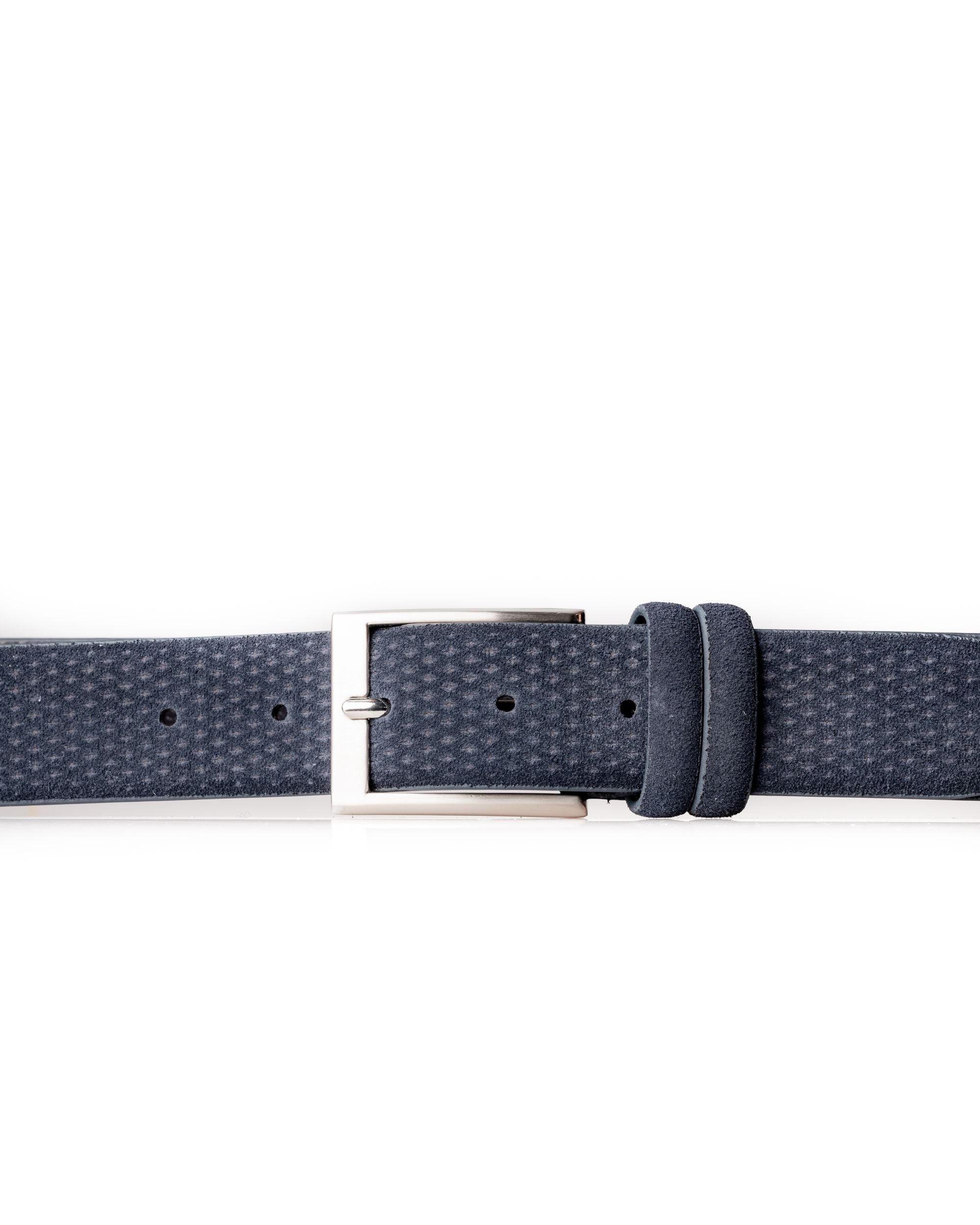 CINTURA IN CAMOSCIO BLU
