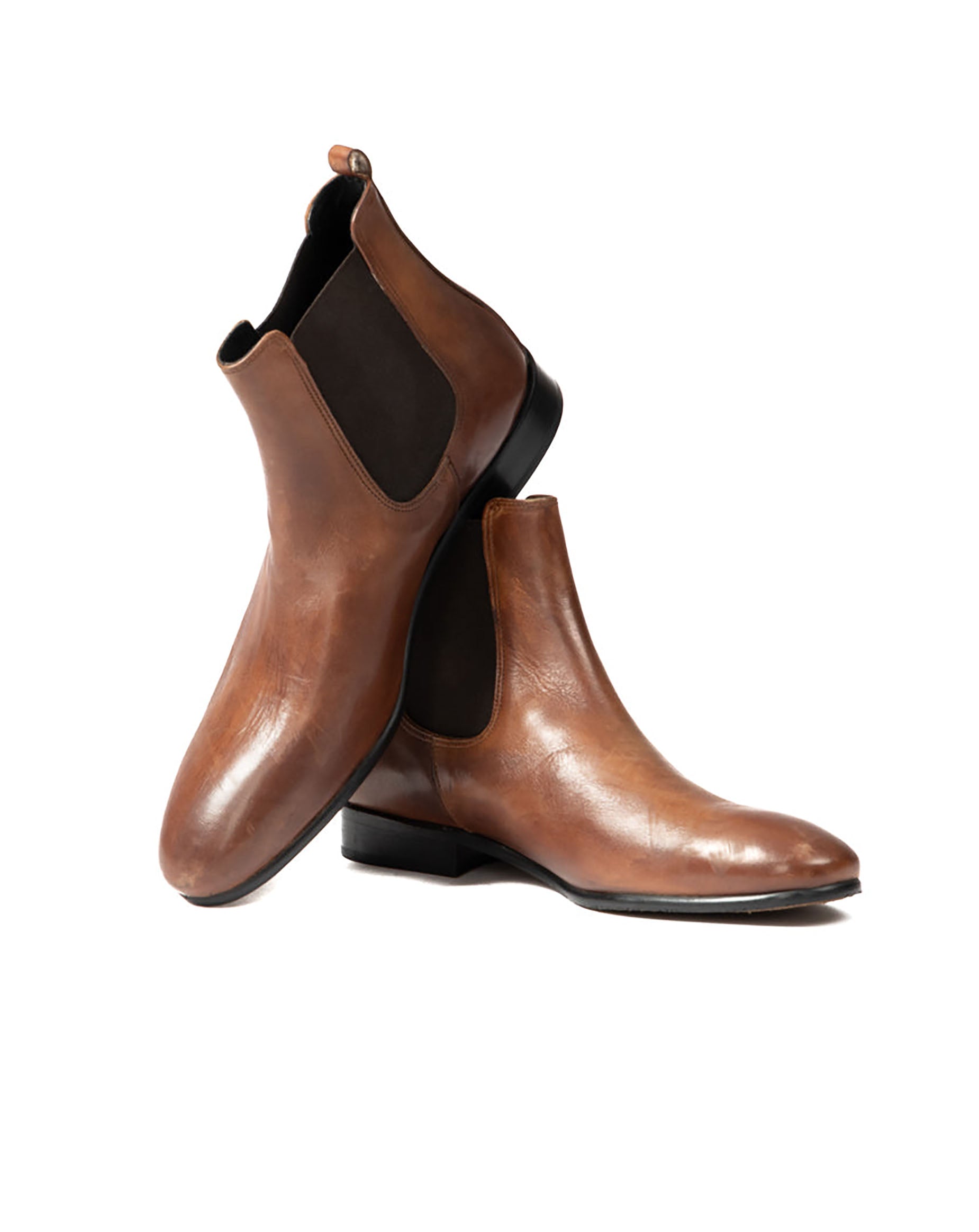 Dre - brown leather chelsea boots