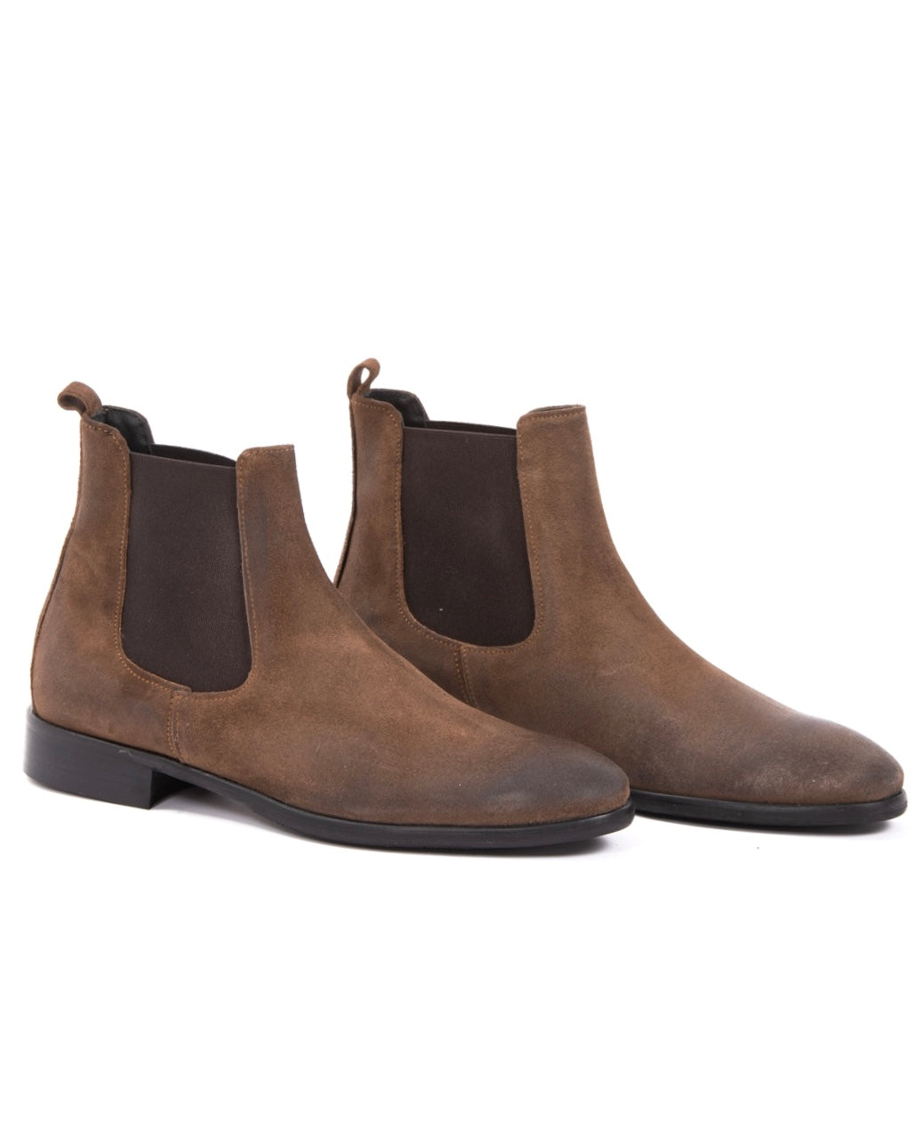 Dre - chelsea boots in camoscio sporcato steppa