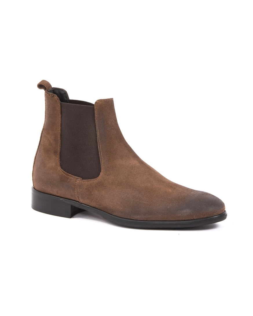 Dre - chelsea boots in camoscio sporcato steppa
