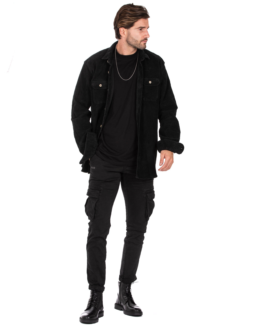 Roy - black cargo trousers