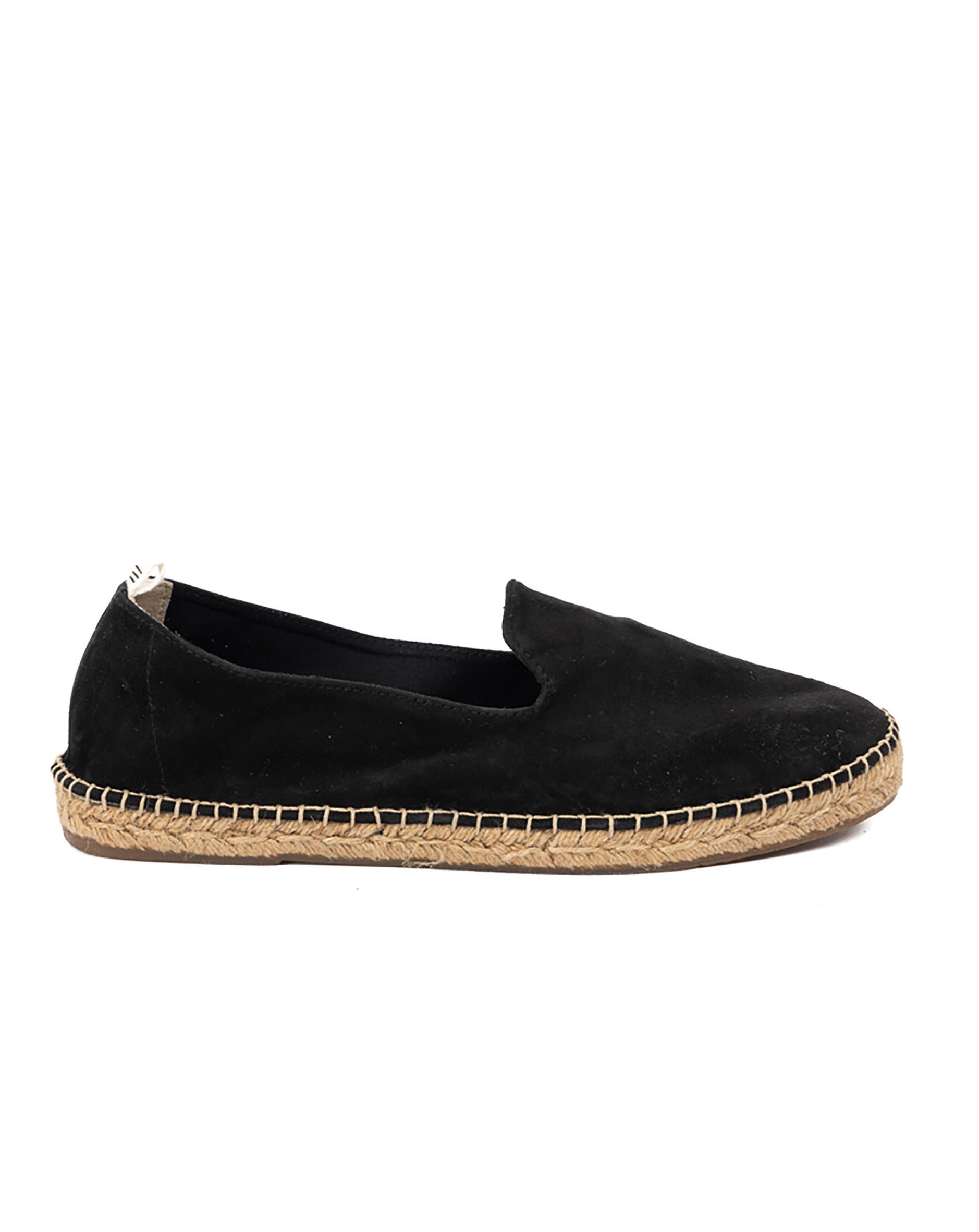 Athènes - espadrille en daim noir