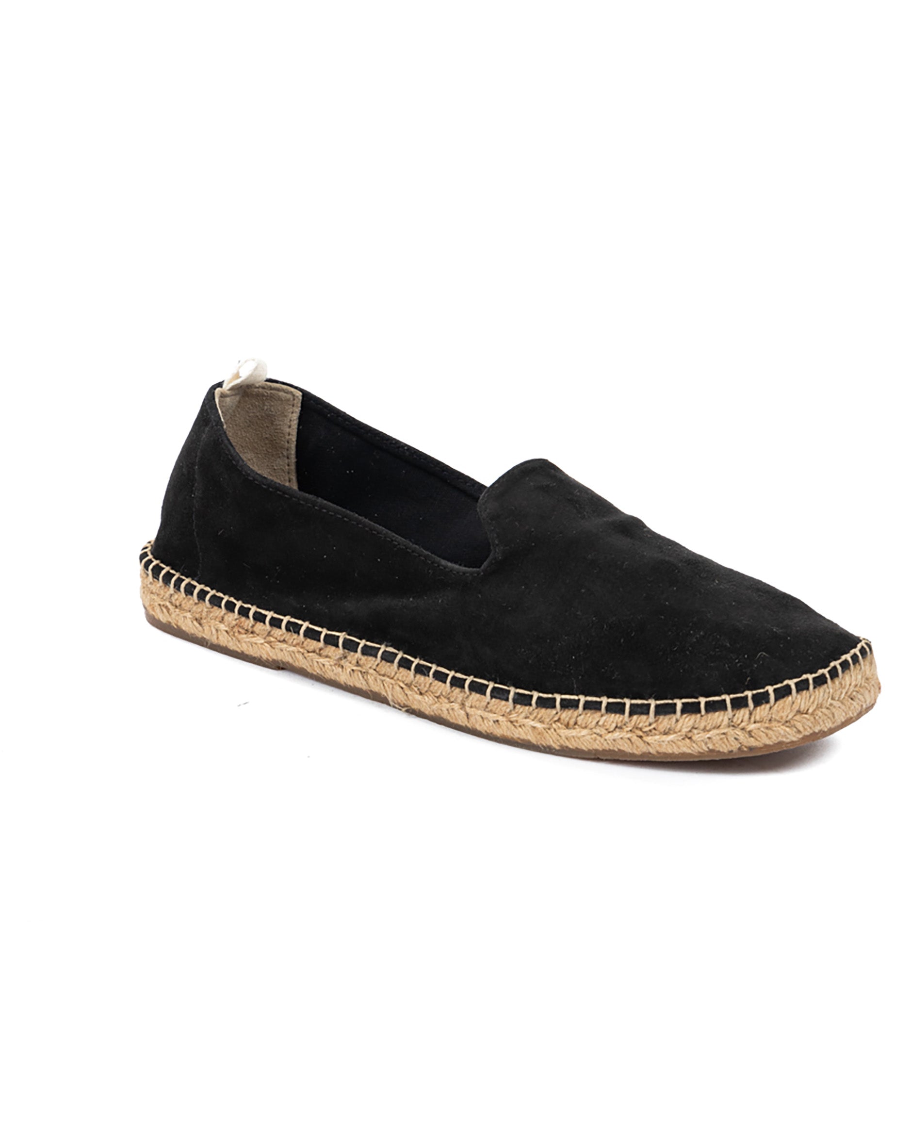 Athènes - espadrille en daim noir
