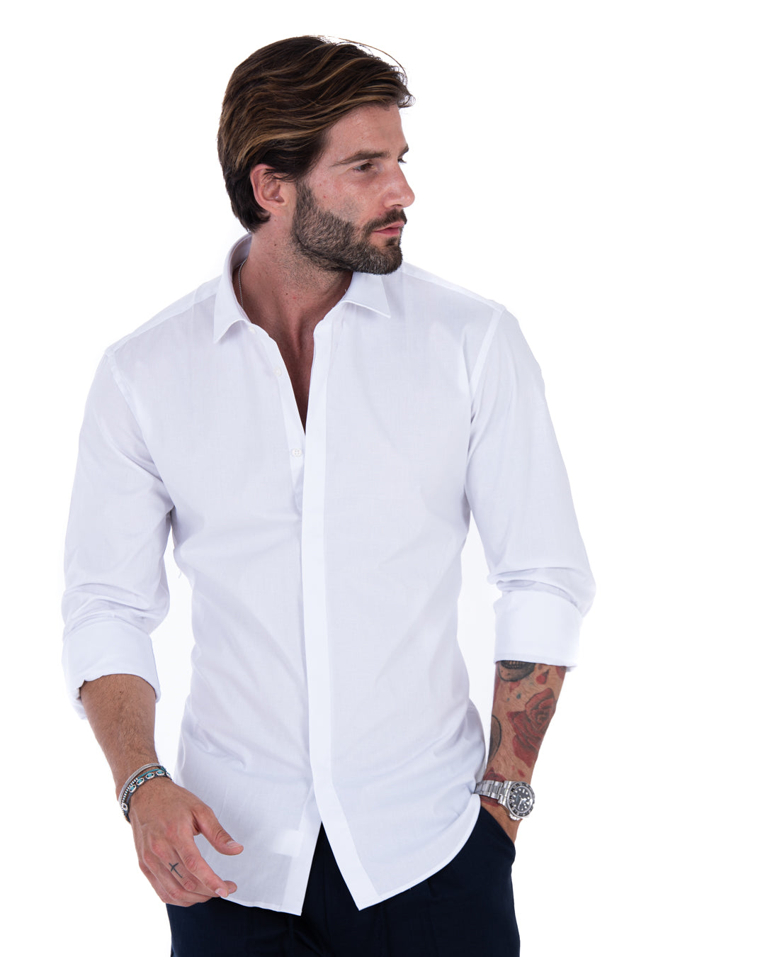 Chemise blanche classique - basique en coton