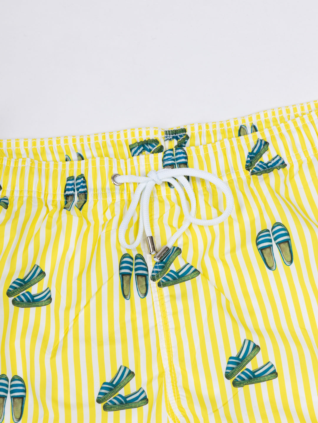 Swimsuit - Yellow striped espadrilles pattern