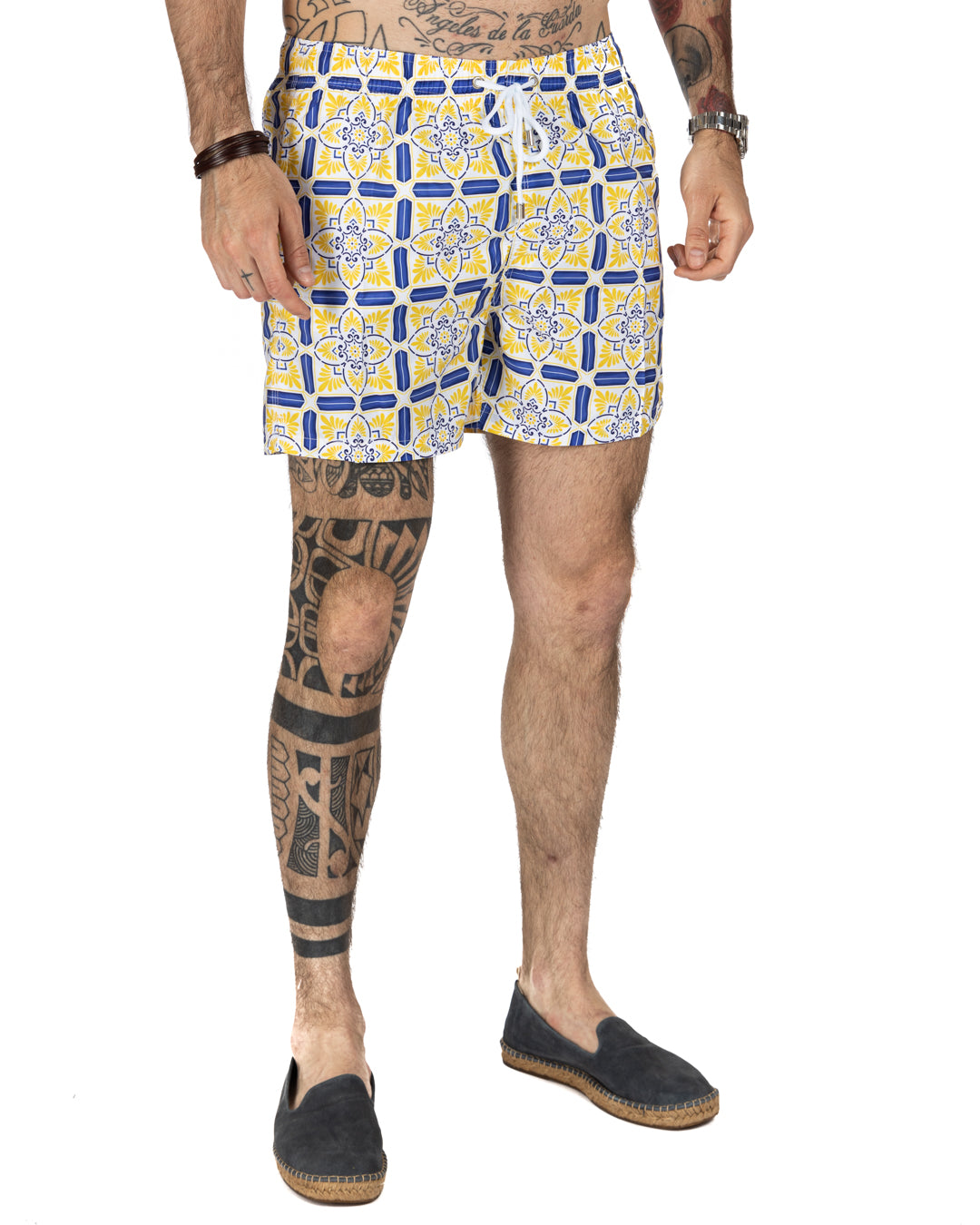 Swimsuit - Yellow majolica pattern