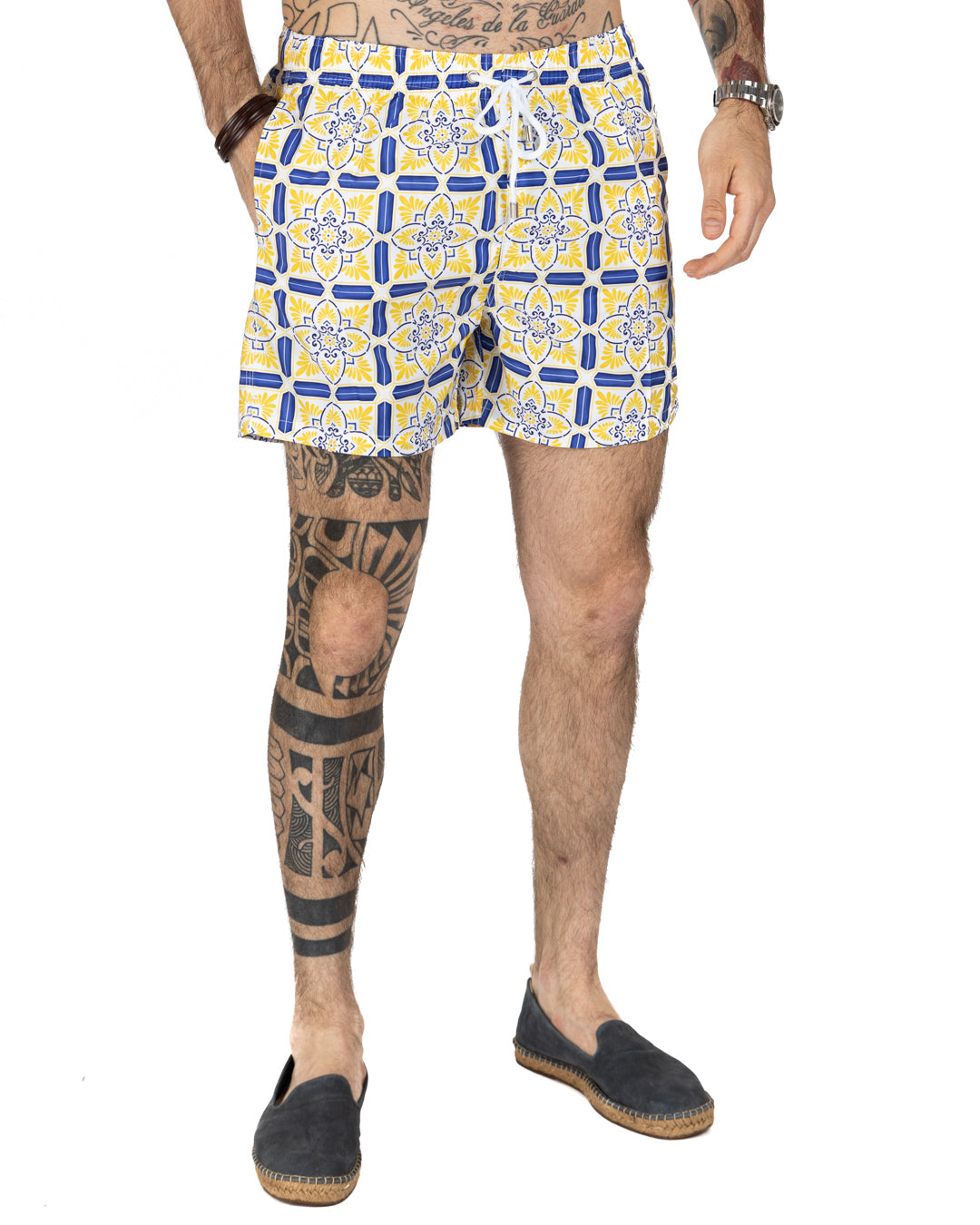 Swimsuit - Yellow majolica pattern